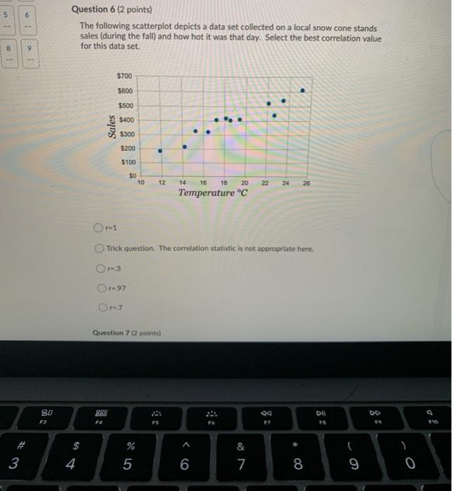 Solved Question 1 (2 points) A correlation statistic is an | Chegg.com
