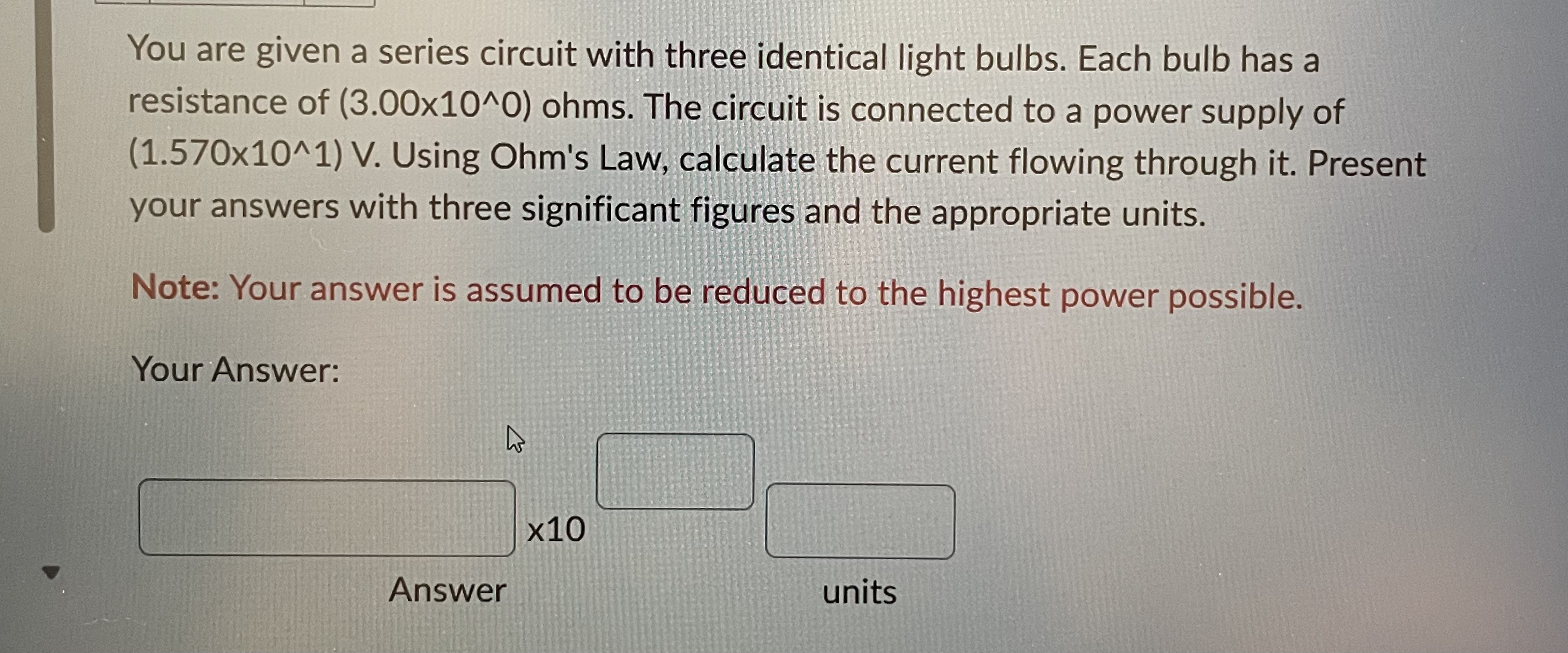 Solved You are given a series circuit with three identical | Chegg.com