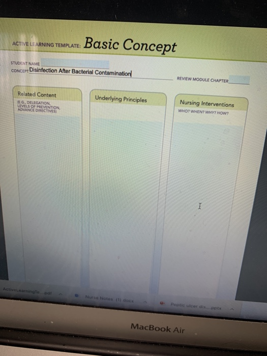 Solved ACTIVE LEARNING TEMPLATE Basic Concept STUDENT NAME