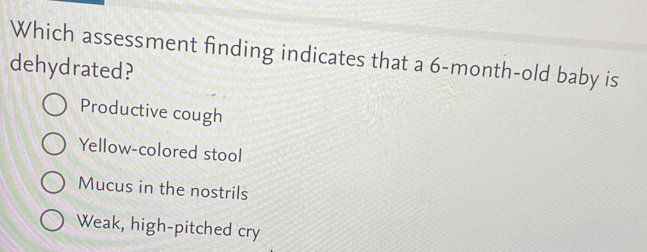 Solved Which assessment finding indicates that a 6monthold