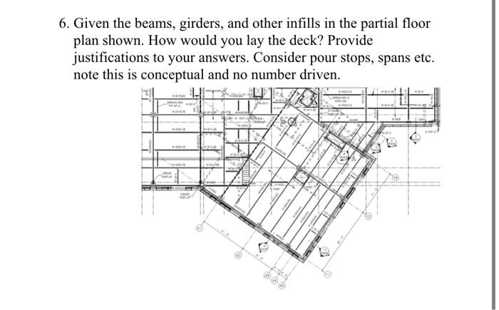 Solved 6. Given the beams, girders, and other infills in the | Chegg.com