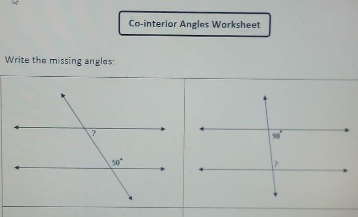 Solved Relationship Of Angles Worksheet Write The Chegg Com