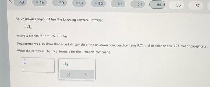 Solved An Unknown Compound Has The Following Chemical | Chegg.com