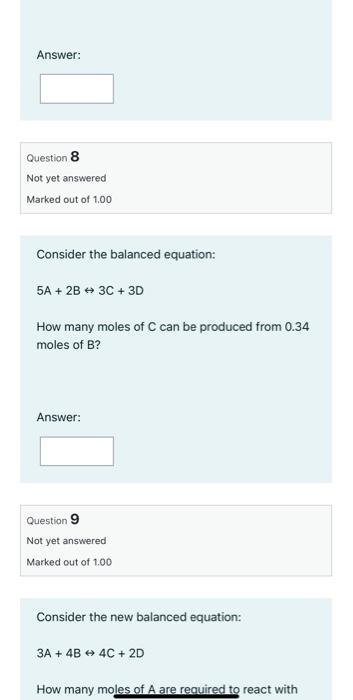 Solved Answer: Question 8 Not yet answered Marked out of | Chegg.com