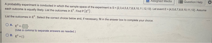Solved me A probability experiment is conducted in which the | Chegg.com