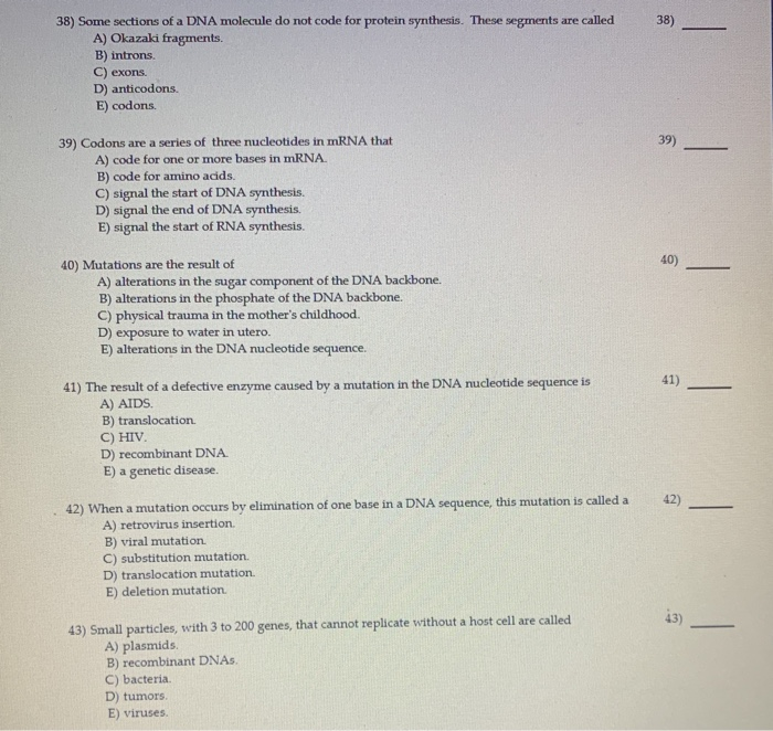 solved-38-38-some-sections-of-a-dna-molecule-do-not-code-chegg