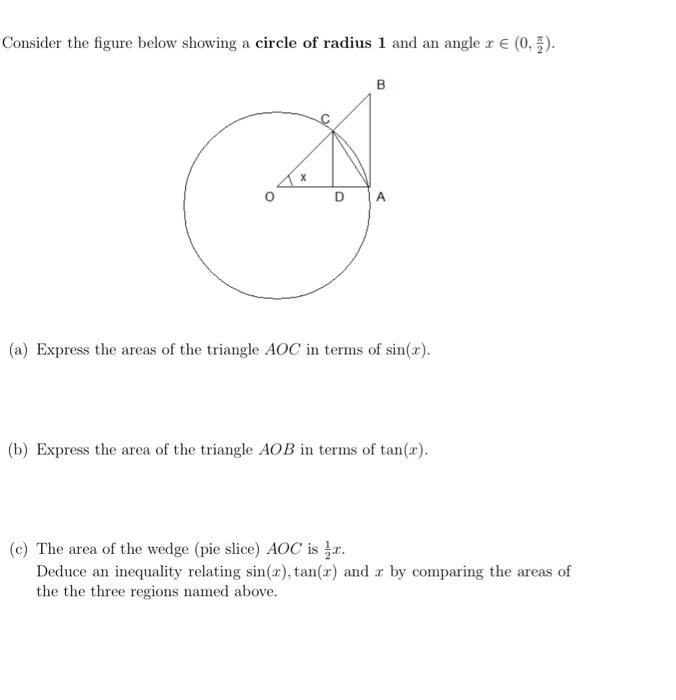 Solved Consider the figure below showing a circle of radius | Chegg.com