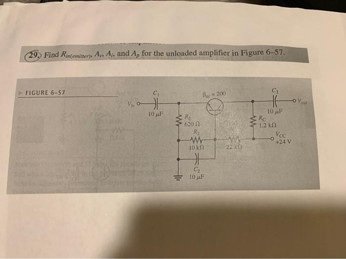 Solved 29 Find Rinſemitter), A., A. and A, for the unloaded | Chegg.com