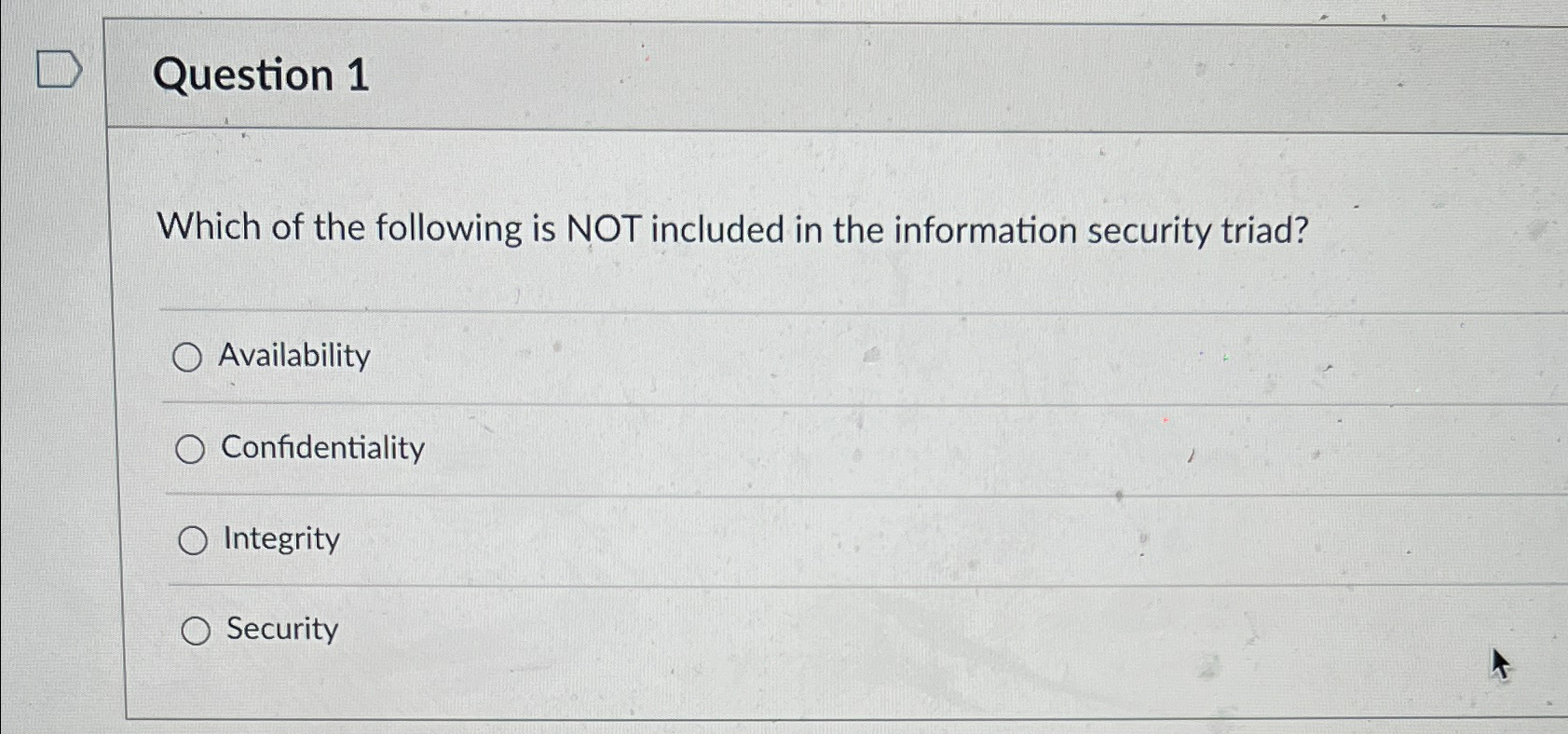Solved Question 1Which of the following is NOT included in | Chegg.com