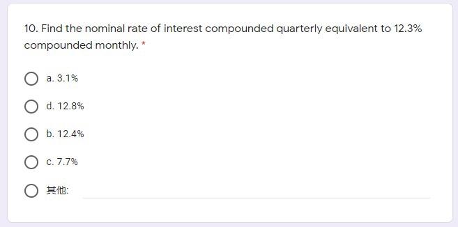 Solved 10. Find The Nominal Rate Of Interest Compounded | Chegg.com