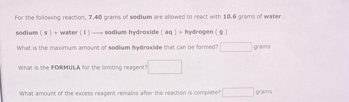 Solved For the following reaction, 31.9 grams of calcium | Chegg.com