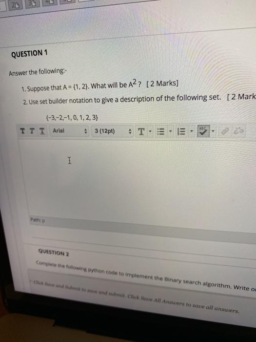 Solved QUESTION 1 Answer the following: 1. Suppose that A = | Chegg.com