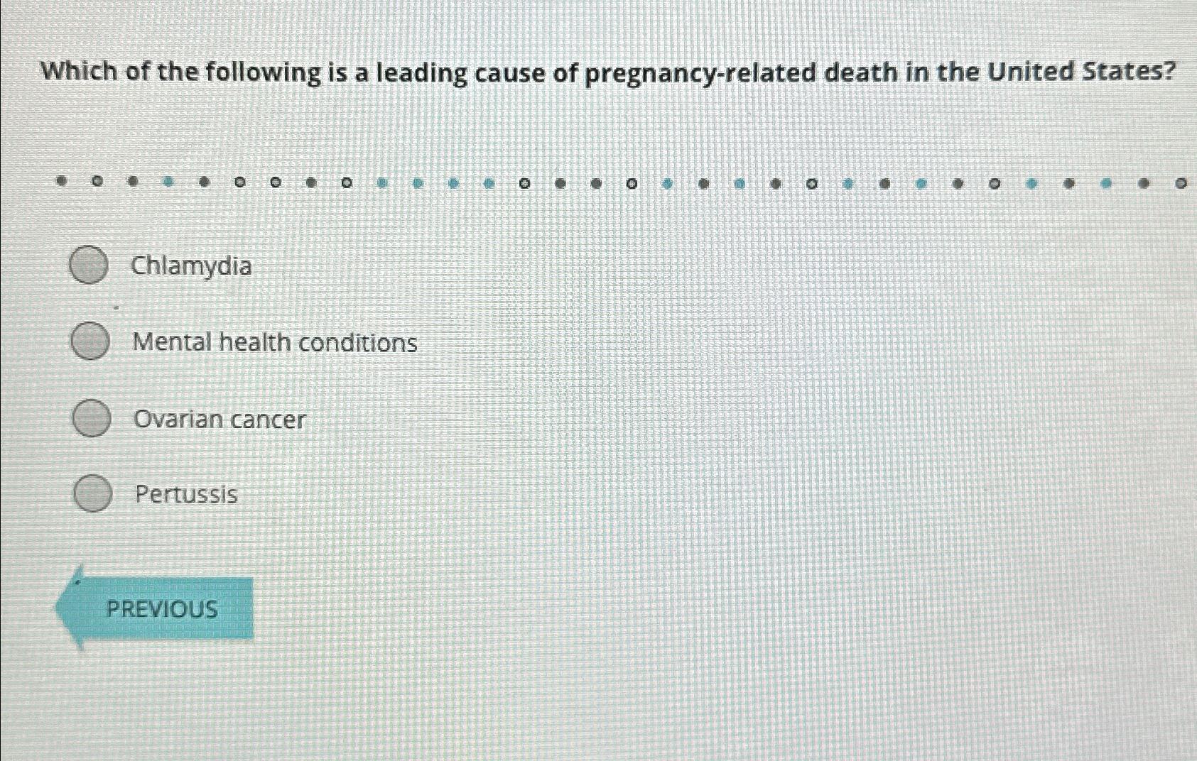Solved Which of the following is a leading cause of | Chegg.com