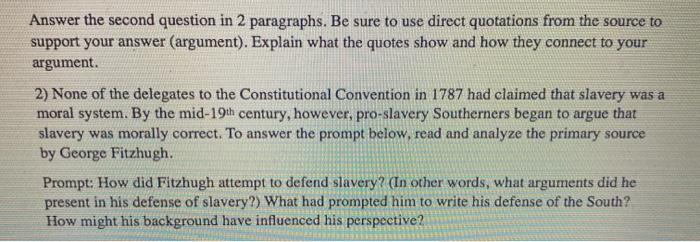 Answer the second question in 2 paragraphs. Be sure | Chegg.com