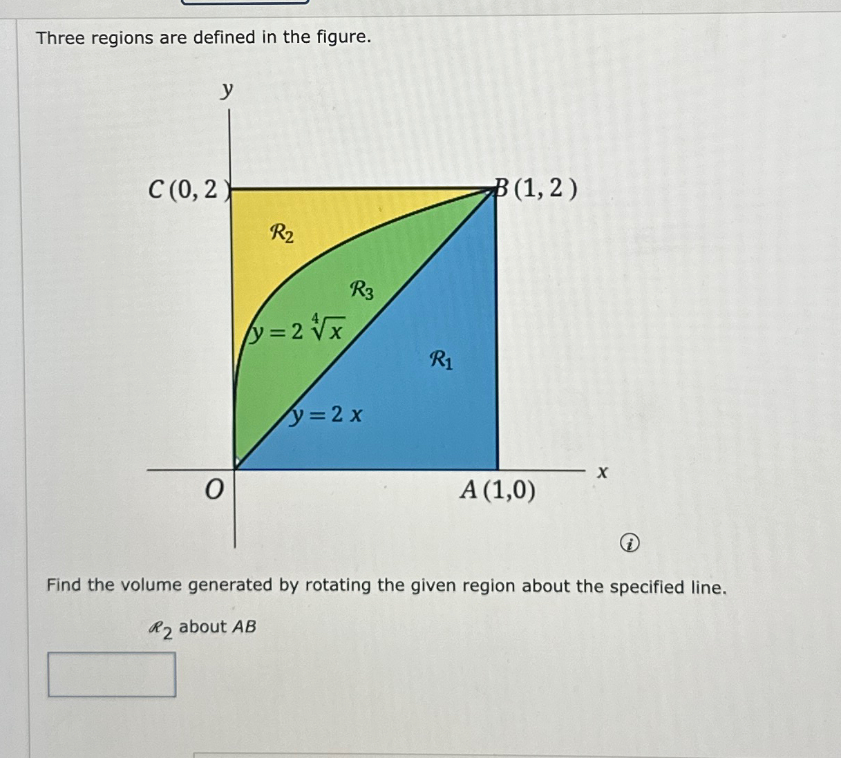 Solved Three Regions Are Defined In The Figure.(i)Find The | Chegg.com