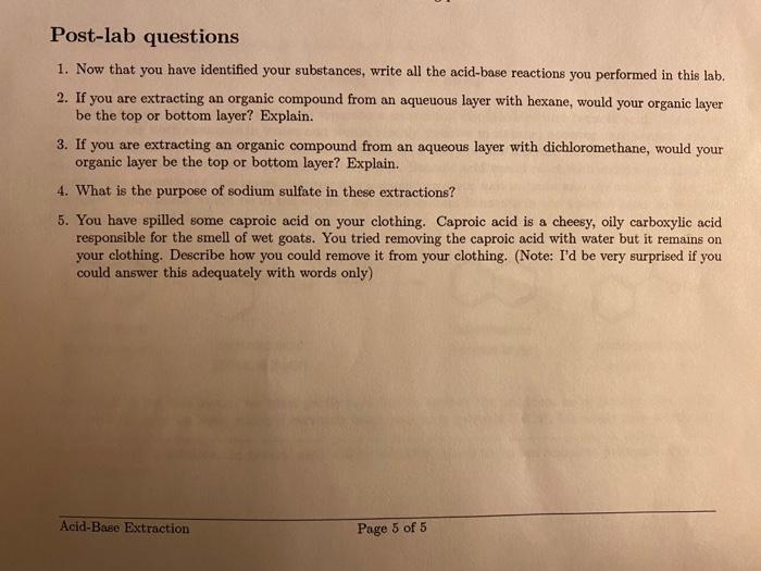 Solved Can i please get help with the post lab questions! | Chegg.com