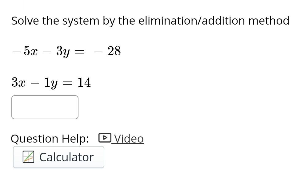 Solved solve the system by the elimination addition method chegg
