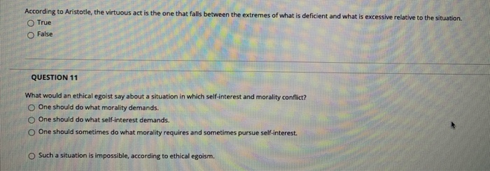 Solved According to Aristotle, the virtuous act is the one | Chegg.com