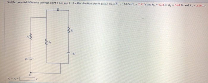 Solved Find the potential difference between point a and | Chegg.com