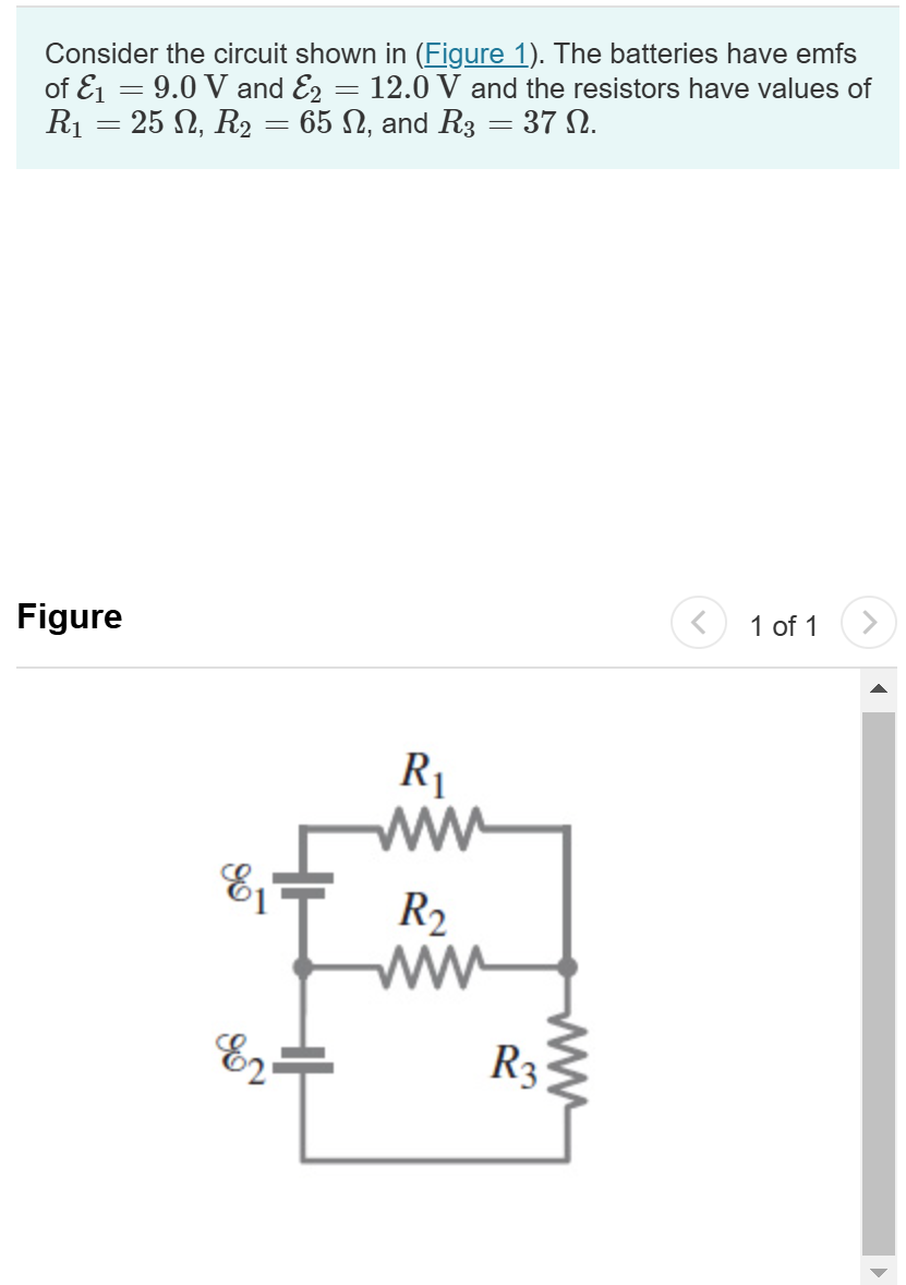 Solved Consider the circuit shown in (Figure 1). ﻿The | Chegg.com