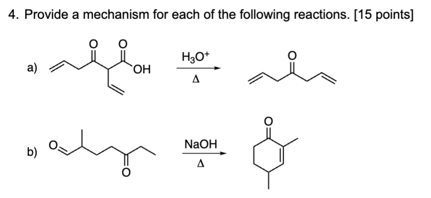 Solved Provide a mechanism for each of the following | Chegg.com