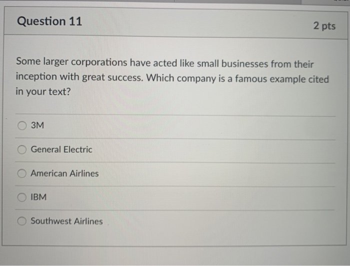 Companies Of All Sizes Grow And Improve Profitability By Solved Question 8 2 pts Companies of all sizes grow and | Chegg.com