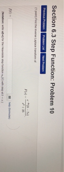 Solved Section 6.3 Step Function: Problem 10 Previous | Chegg.com
