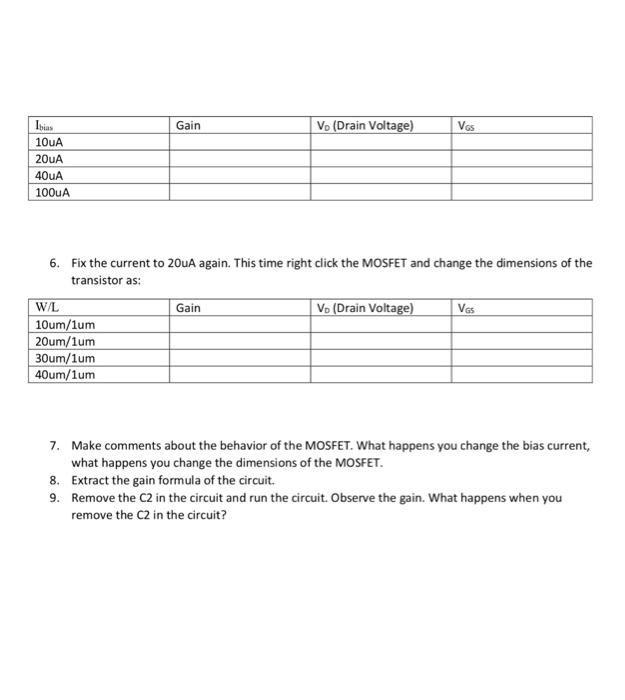 1. Setup the circuit below: Right click the NMOS | Chegg.com