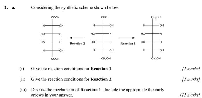 Solved Considering the synthetic scheme shown below: (i) | Chegg.com