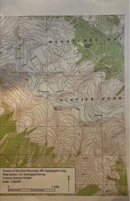 ACTIVTTY II Map 1: Clark Mountain, WA map Contour | Chegg.com
