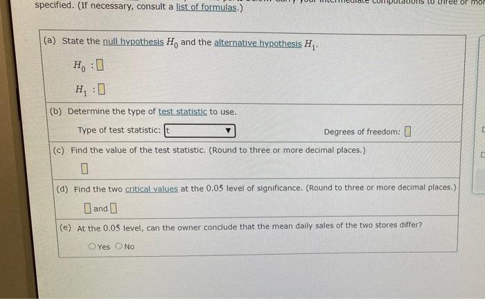 Solved = TESTING Hypothesis test for the difference of | Chegg.com