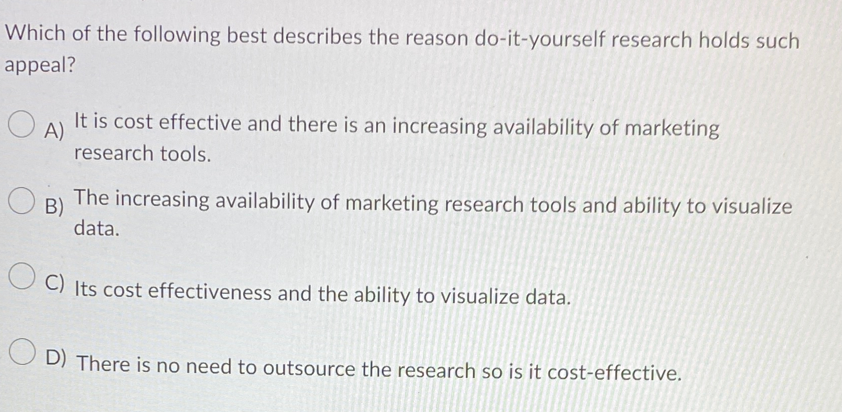 Solved Which of the following best describes the reason