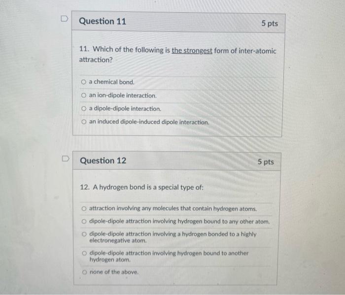 Solved Question 7 5 pts 7. Which of the following molecules | Chegg.com