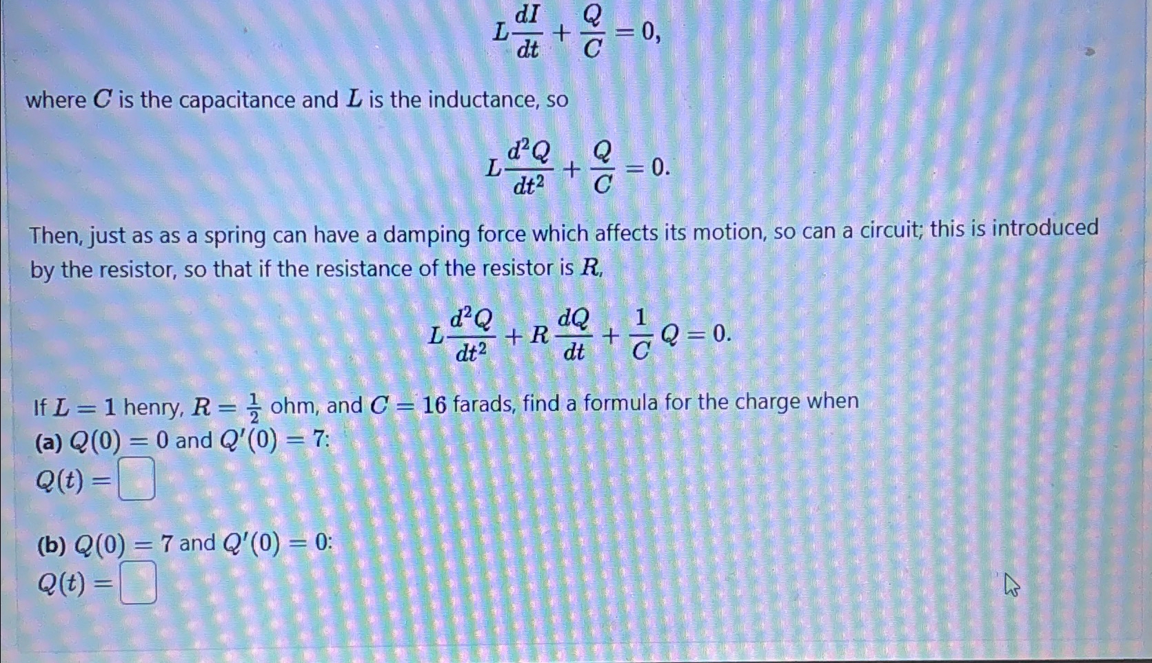 Solved This problem concerns the electric circuit shown in | Chegg.com