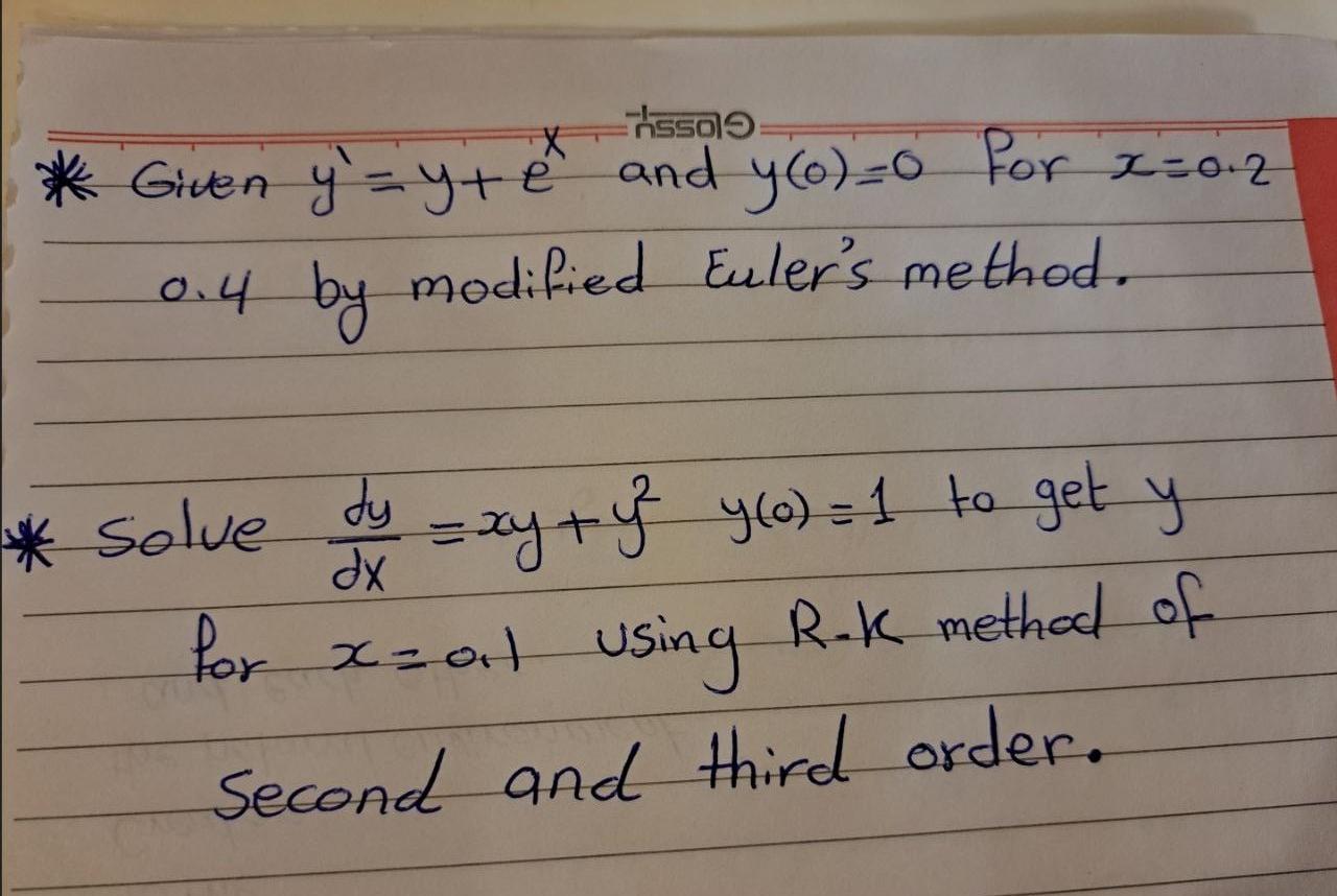 Solved Subject: Numerical Analysis I want solve the | Chegg.com