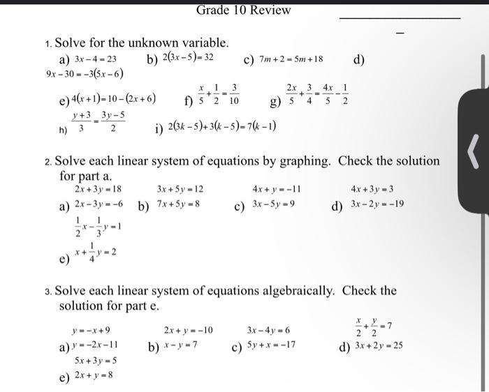 Solved Help with all questions pleasd1. Solve for the | Chegg.com