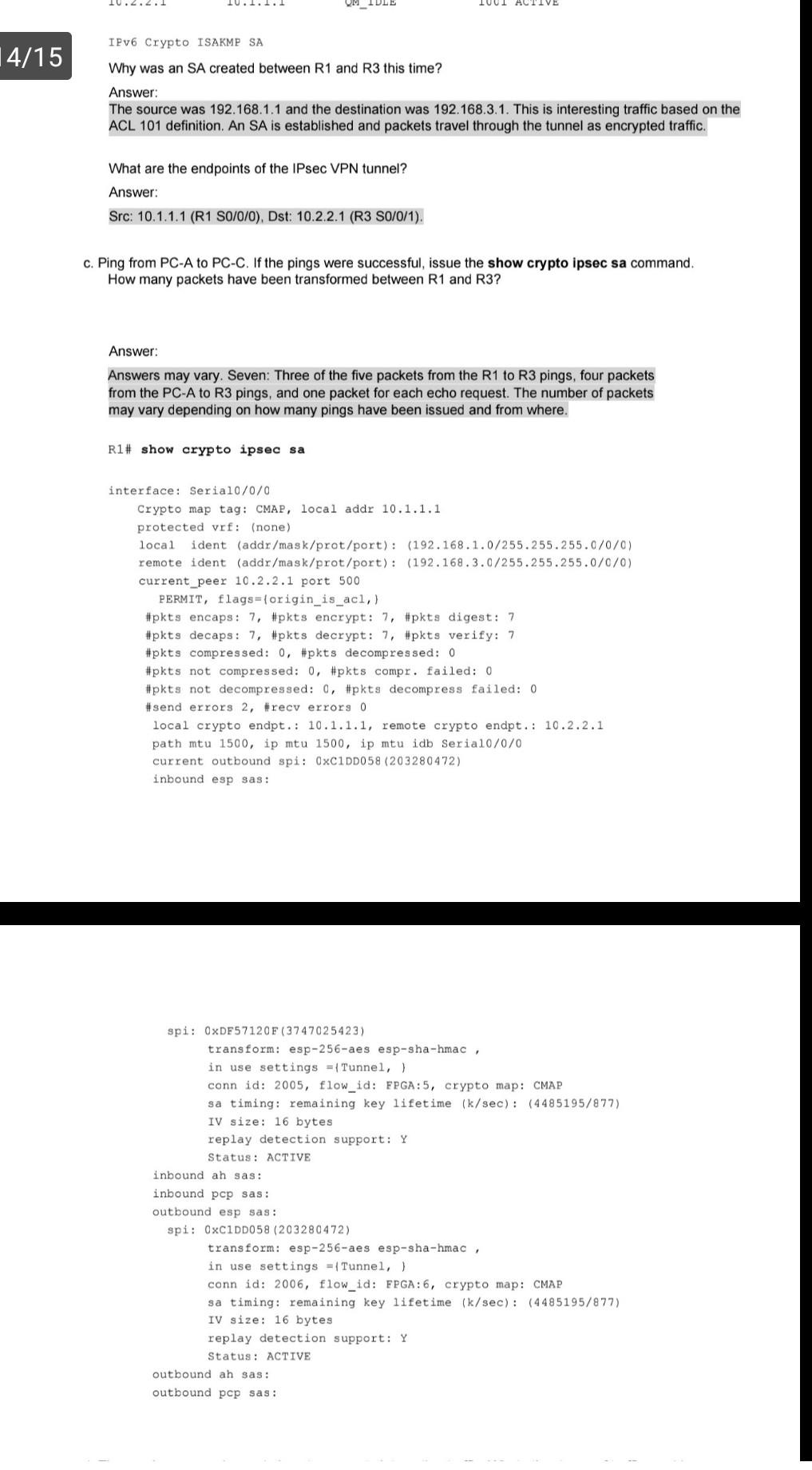 CSCB354 LAB WORK Lab 6: Configuring a Site-to-Site | Chegg.com