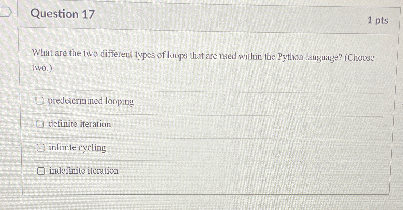 Solved Question 171ptsWhat are the two different types of | Chegg.com