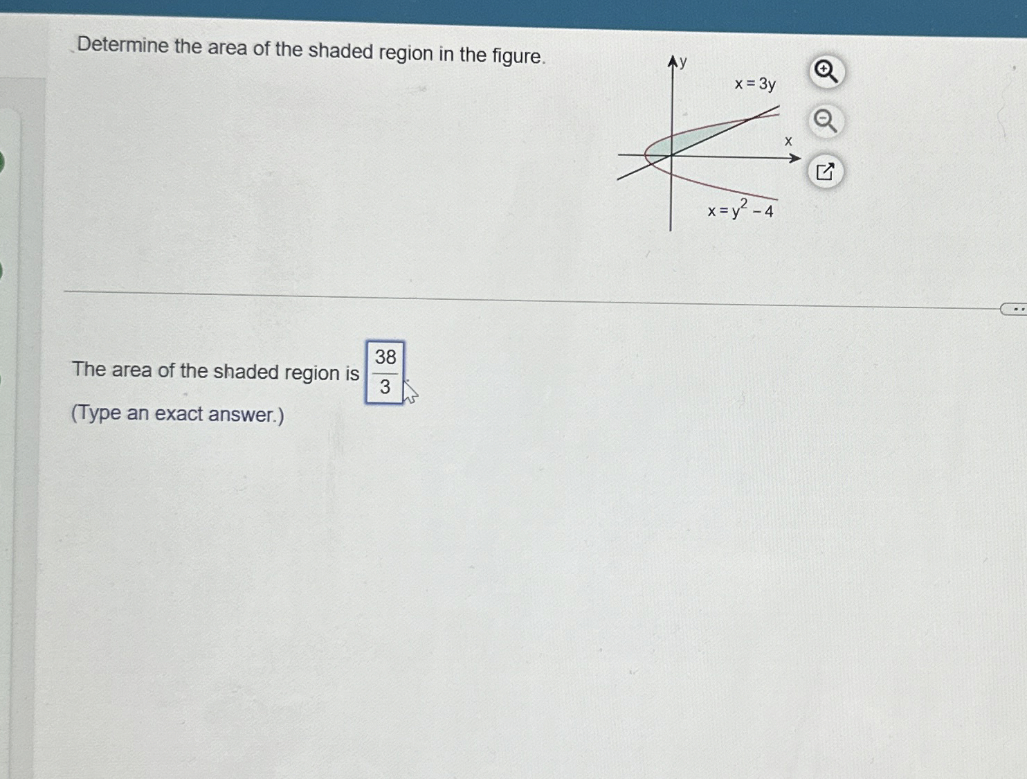 Solved Determine the area of the shaded region in the | Chegg.com