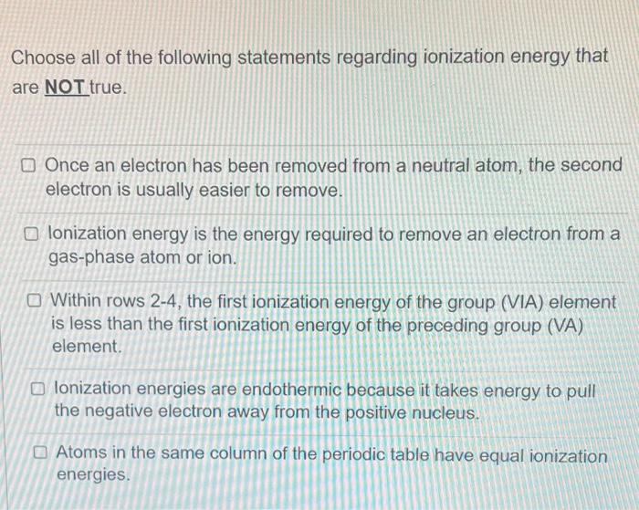 Solved Choose All Of The Following Statements Regarding | Chegg.com