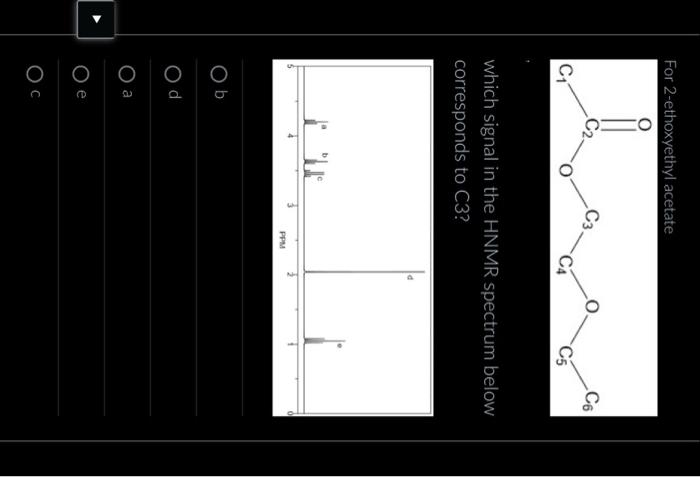 Solved For 2-ethoxyethyl acetate C₁ Ob d C2. Ос C3 which | Chegg.com