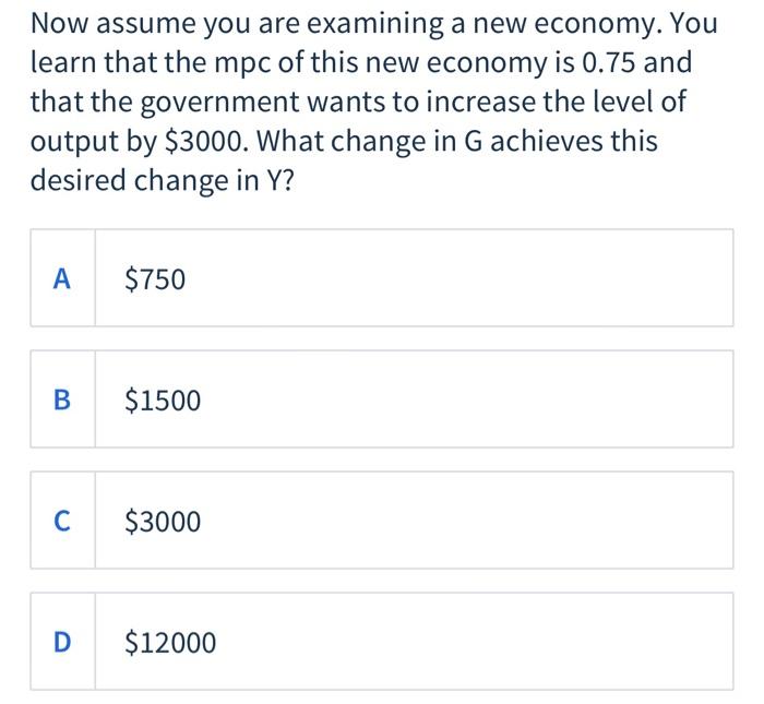 Solved What is the expenditure multiplier in this economy? A | Chegg.com