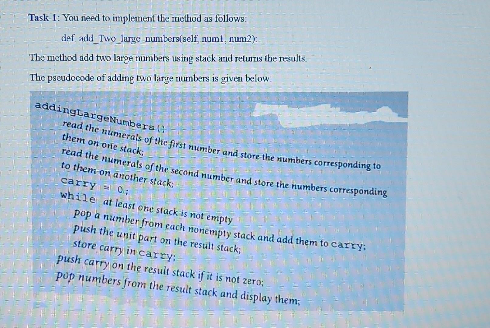 Solved in python. you need to implement specified | Chegg.com