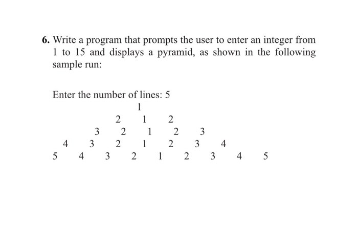 Solved 6 Write A Program That Prompts The User To Enter An