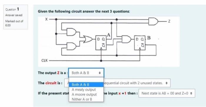 Solved Given the following circuit answer the next 3 | Chegg.com