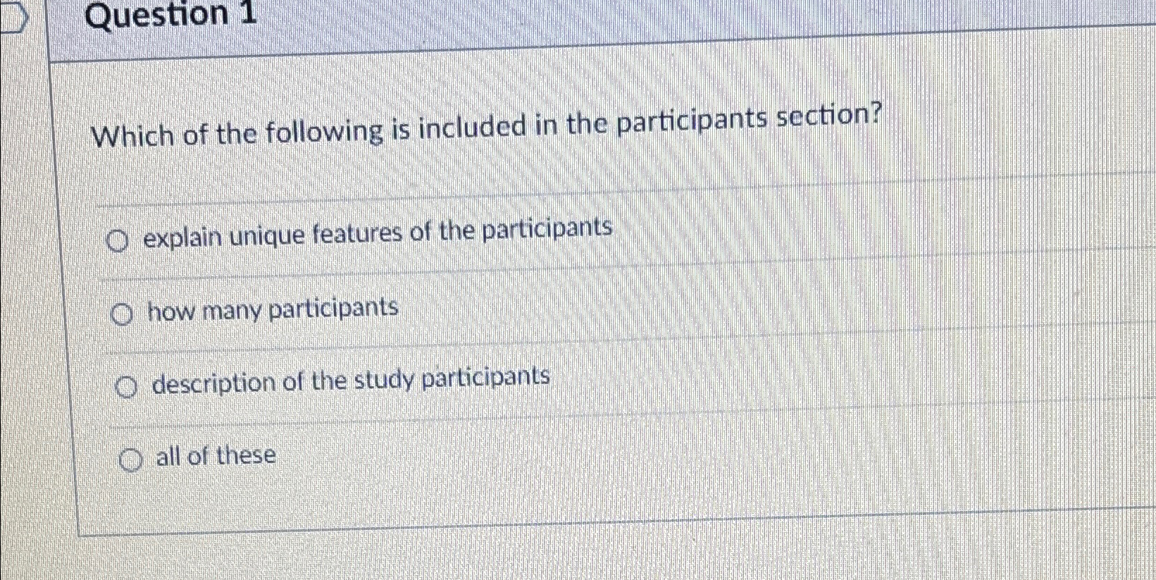 Solved Question 1Which of the following is included in the | Chegg.com