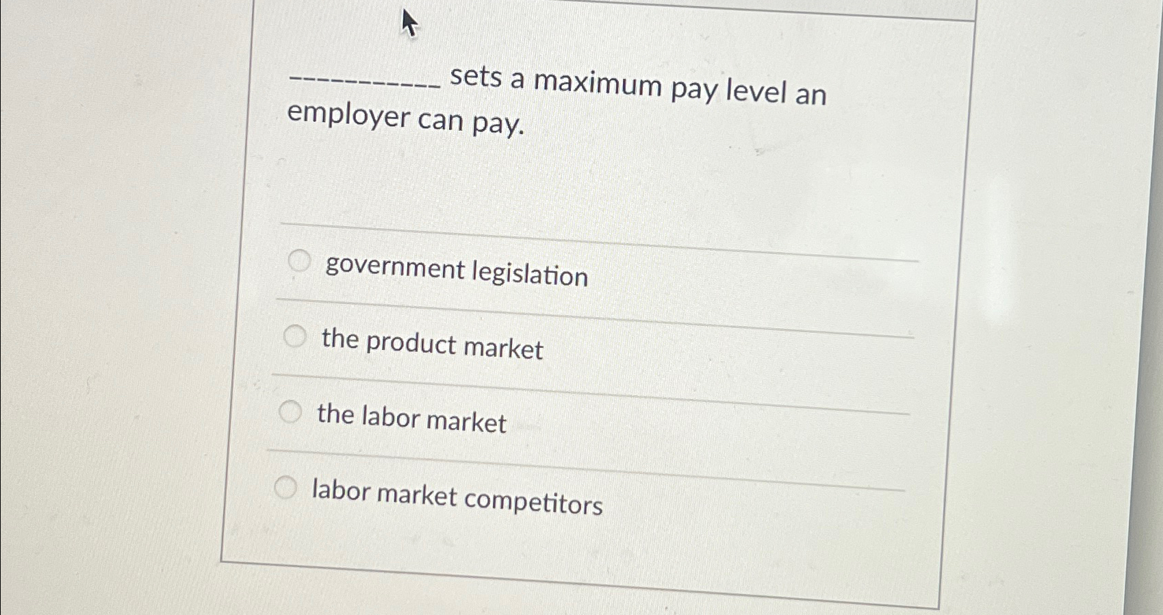 Solved sets a maximum pay level an employer can | Chegg.com