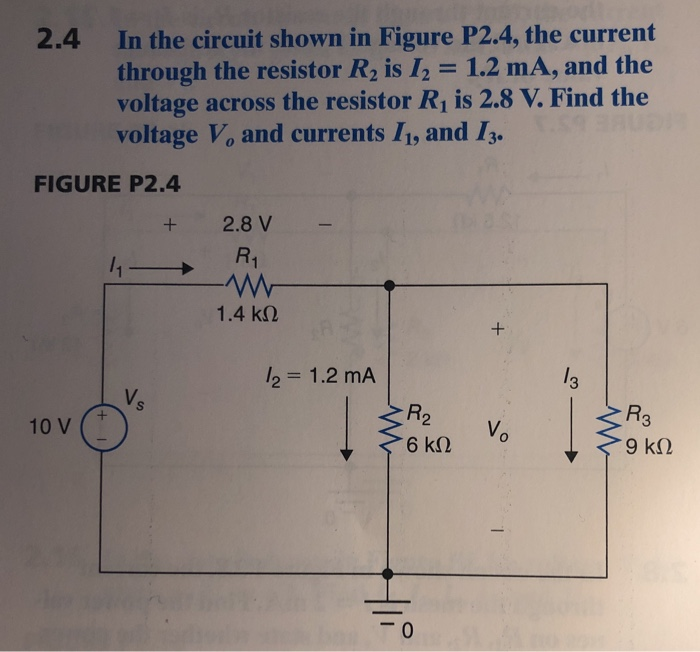 Solved In The Circuit Shown In Figure P2.4, The Current | Chegg.com