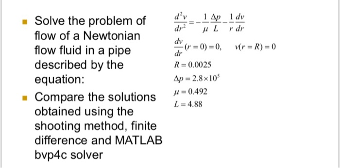 dr Solve the problem of flow of a Newtonian flow | Chegg.com