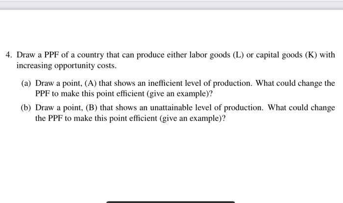 Solved 4. Draw A PPF Of A Country That Can Produce Either | Chegg.com